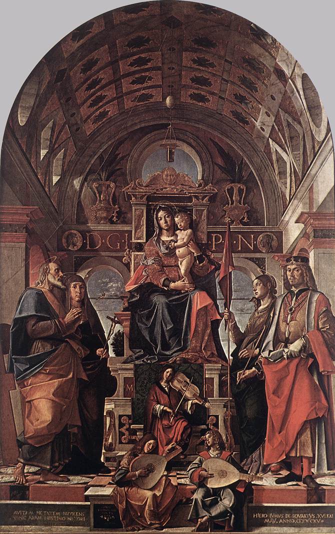 Madonna and Child Enthroned with Saints sg